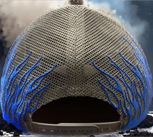 Load image into Gallery viewer, Grey Flaming Trucker Hat