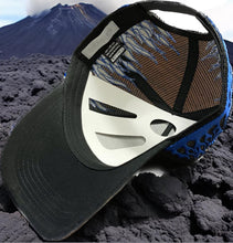 Load image into Gallery viewer, Black Flaming Trucker Hat
