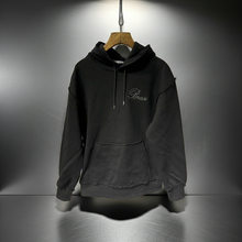 Load image into Gallery viewer, Black Distressed Streetwear Hoodie
